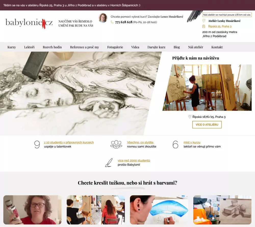 Realizace webu Babylonie