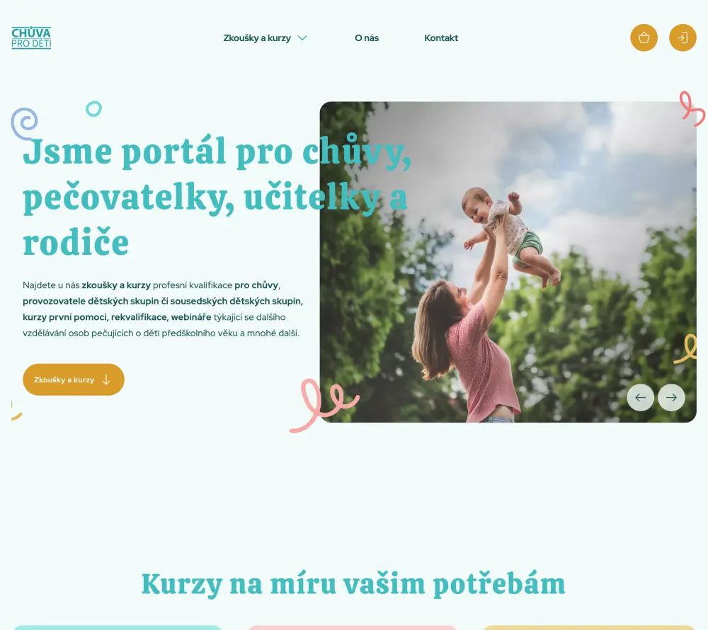 Realizace webu Chůva pro děti