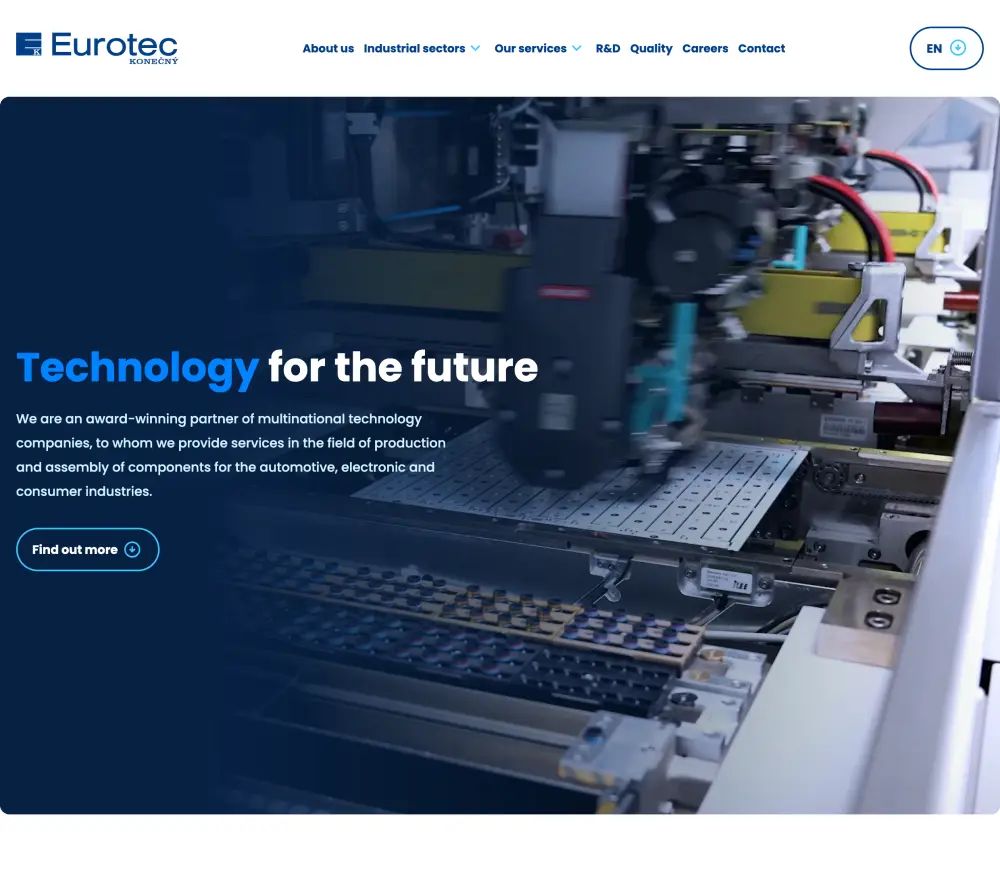 Realizace webu Eurotec