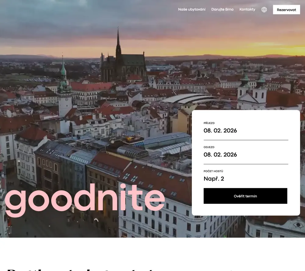 Realizace webu Goodnite