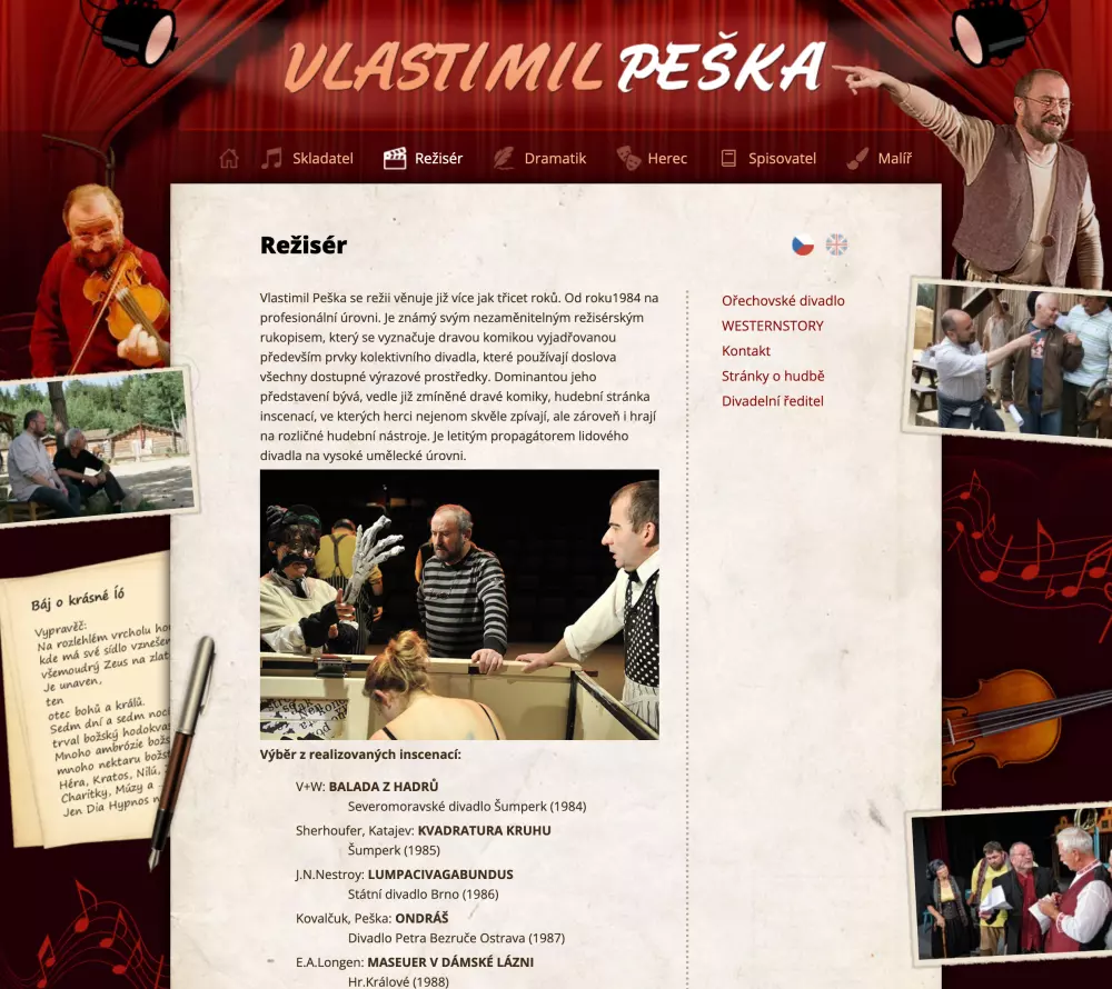 Realizace webu Vlastimil Peška