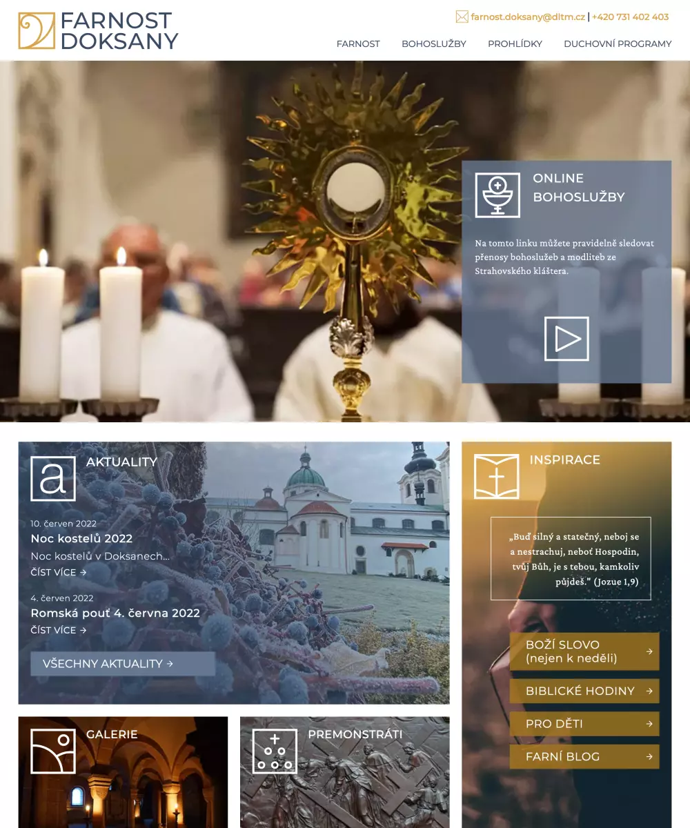 Realizace webu Homepage