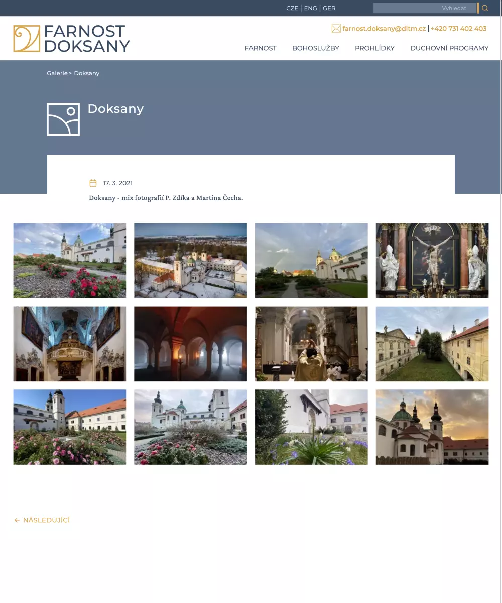 Realizace webu Galerie fotografií z farnosti